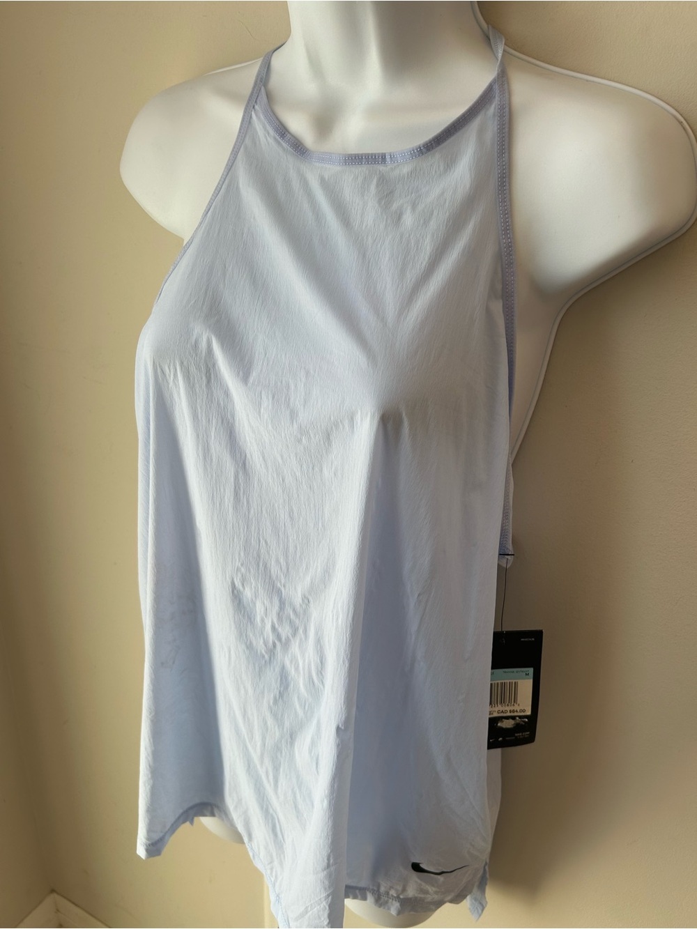 BNWT Nike Pale Blue High-Neck Loose Fit Athletic Tank Oversized Size M